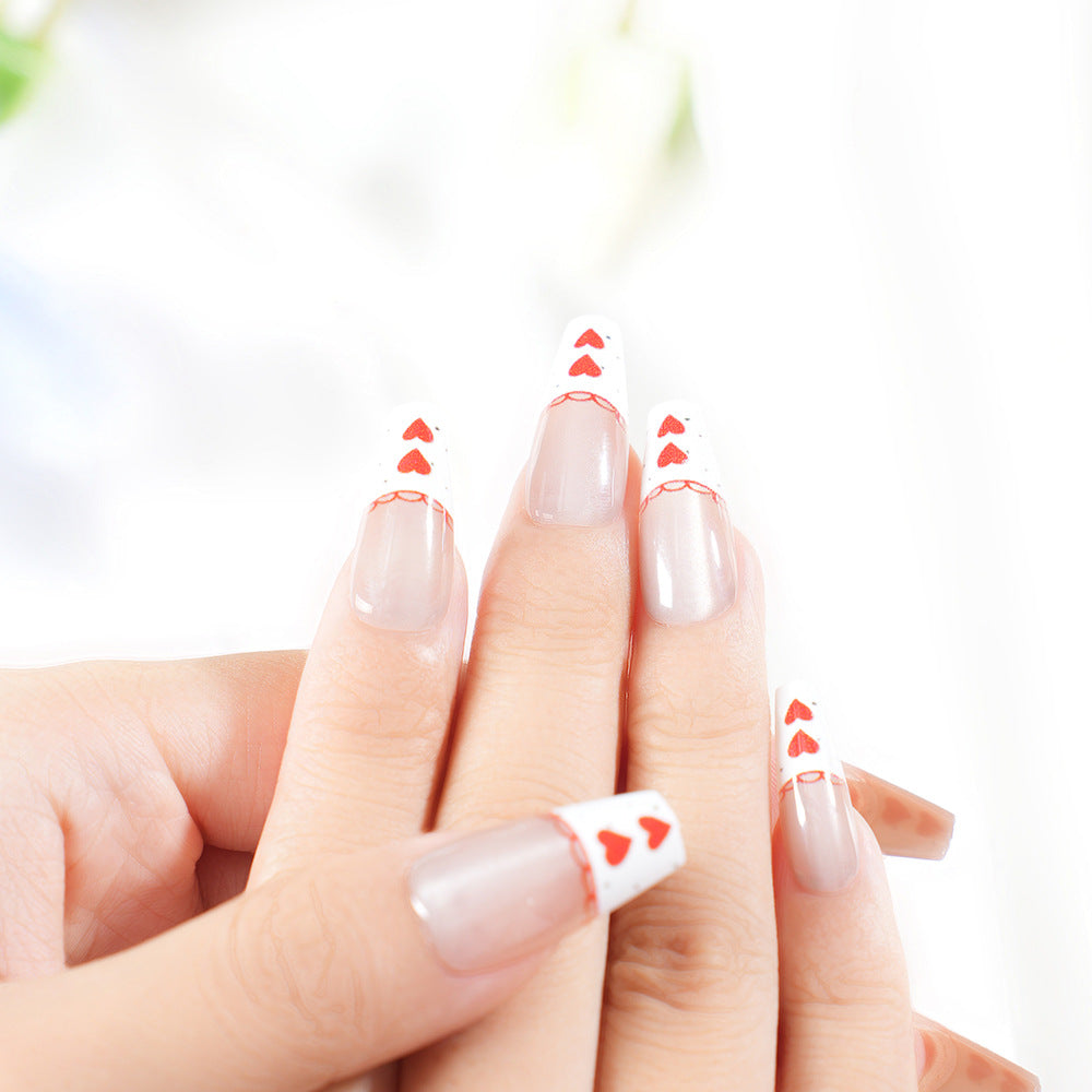 Romantisches Herz-Themen Druck-Nagelset Karnz