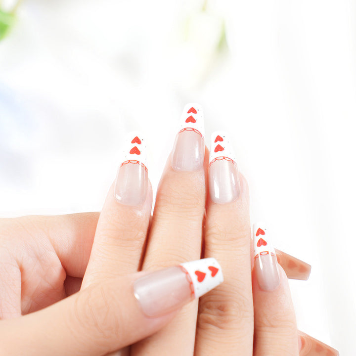 Romantisches Herz-Themen Druck-Nagelset Karnz