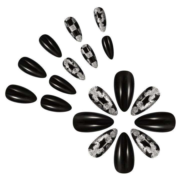 Glamouröse Glitzerhafte Press-On Nägel Karnz