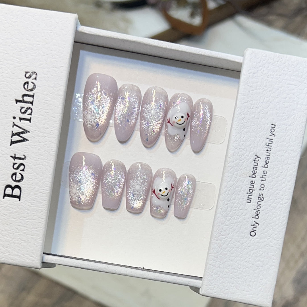 Festliches saisonales Press-On Nagelkunstset