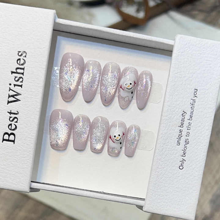 Festliches saisonales Press-On Nagelkunstset