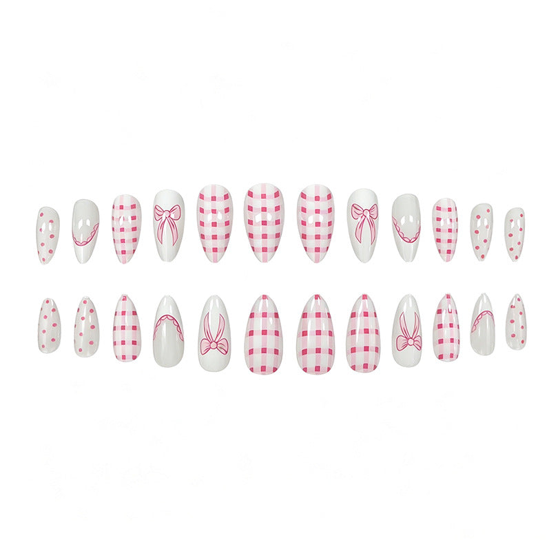 Dekorative Rosa Schleife Nagelkunst Verbesserungen Karnz