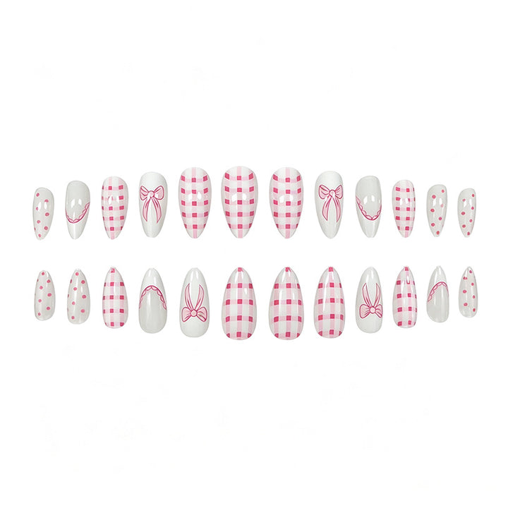 Dekorative Rosa Schleife Nagelkunst Verbesserungen Karnz