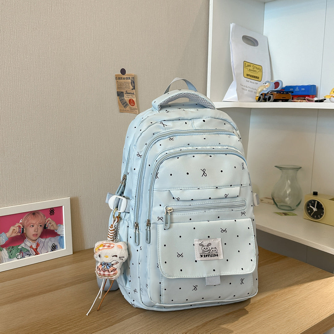 Multi-Taschen Gemusterter Rucksack Karnz