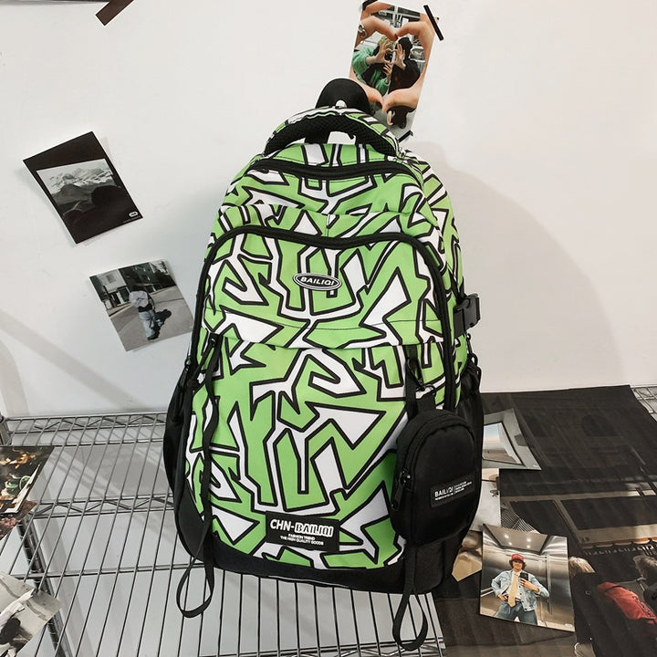 Grafikdesign Multi-Pocket Rucksack Karnz