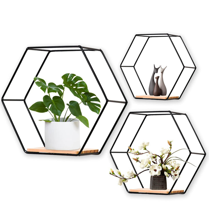 Hexagonale Wandmontage-Regal