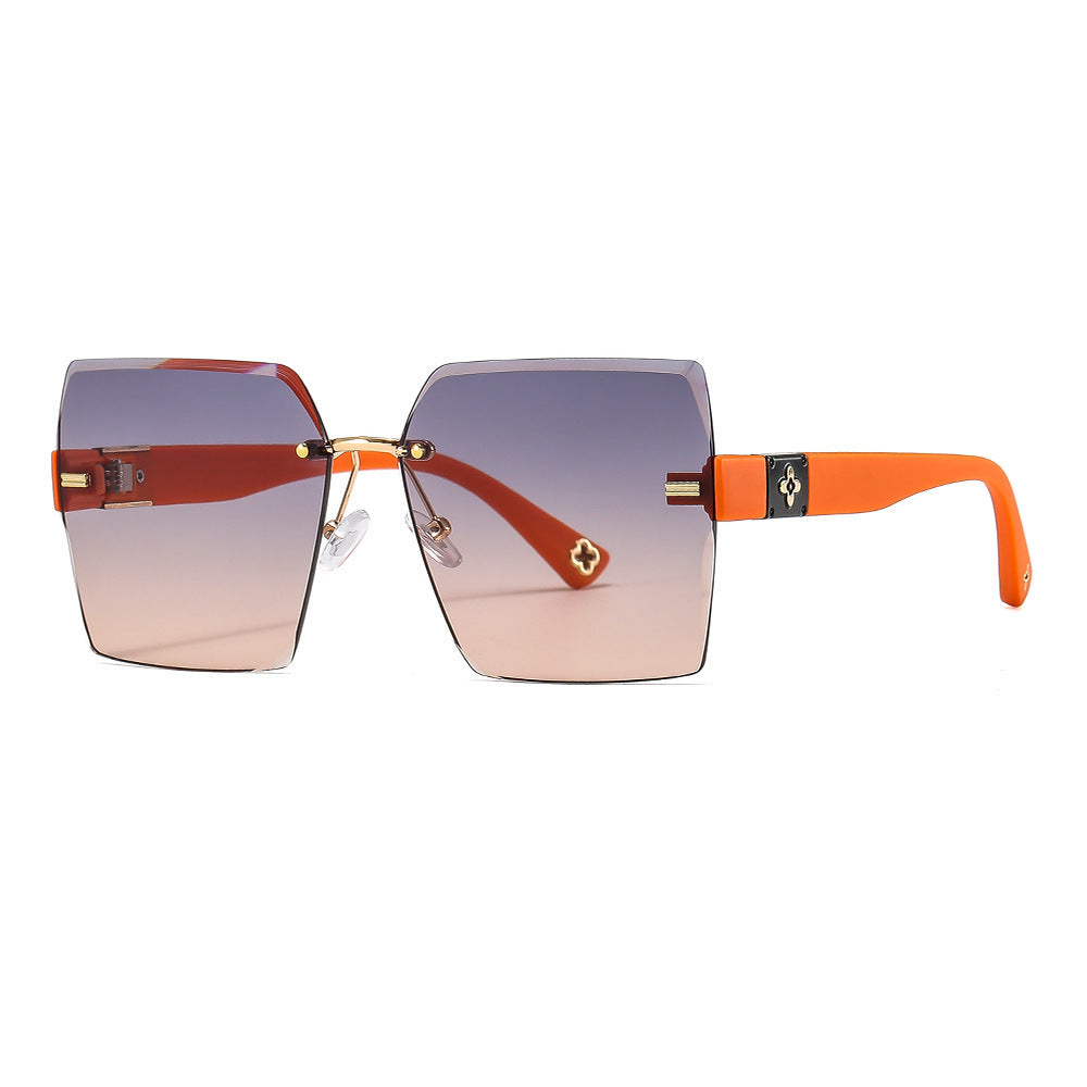 Damen Designer-Sonnenbrille mit auffälligem geometrischen Rahmen Karnz