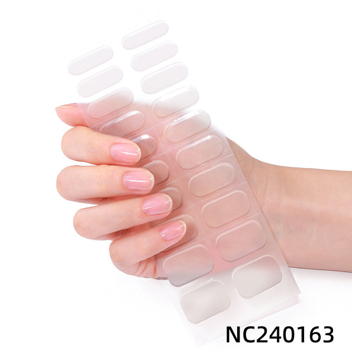 Elegante French Tip Nagelaufkleber