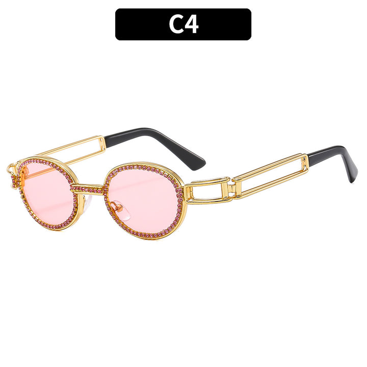 Dekorative Sonnenbrille mit Kristallakzenten