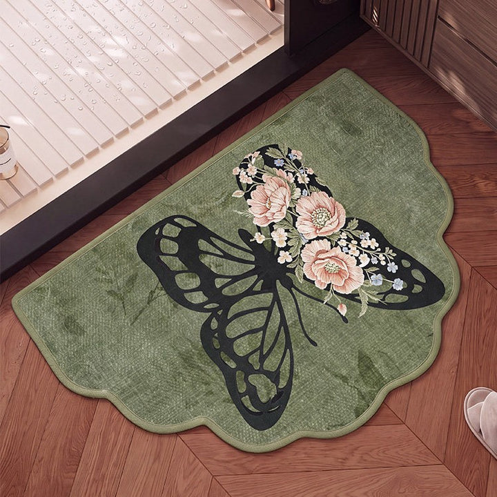 Floral bestickte Badezimmermatte für das Zuhause