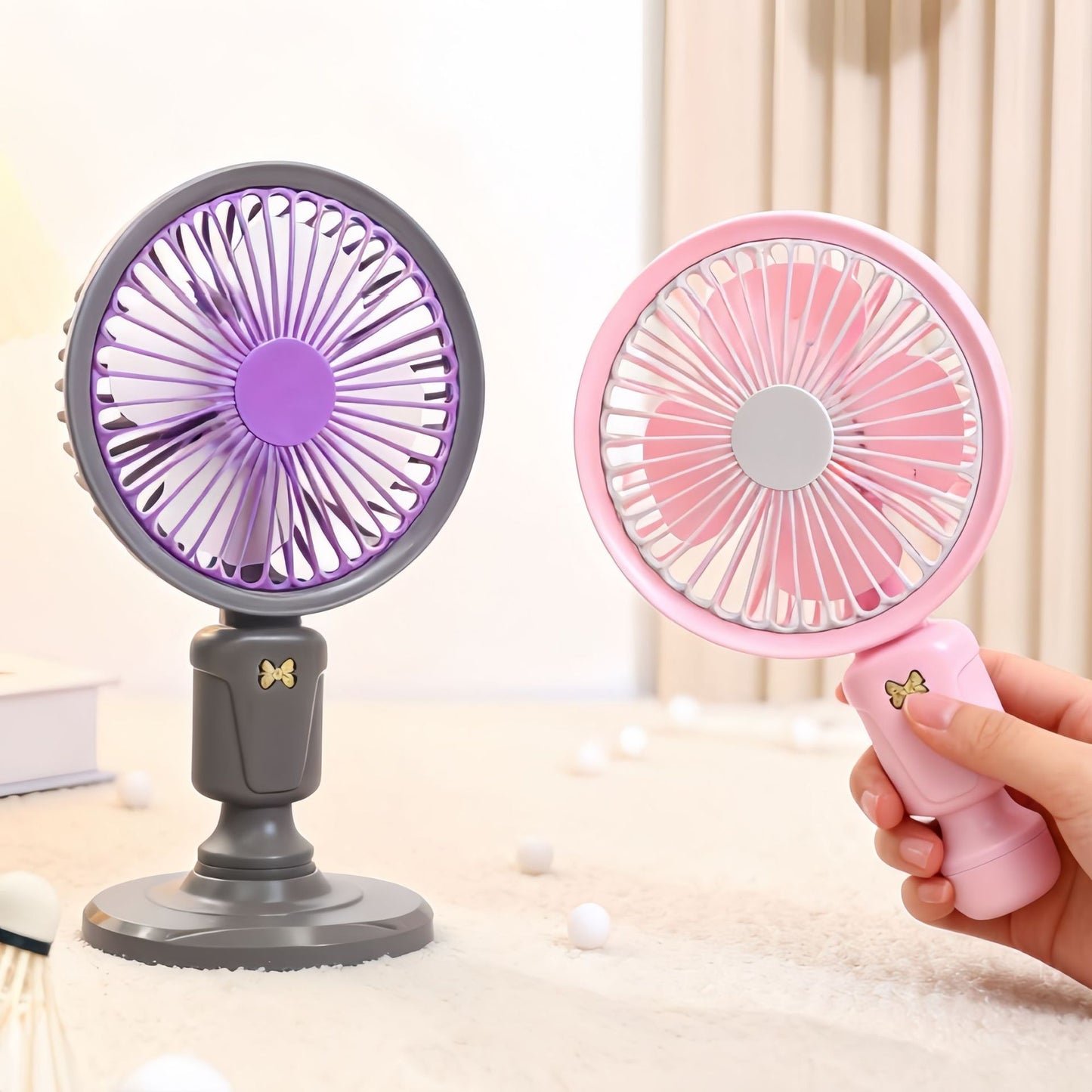 Damen Tragbarer Tischventilator im verspielten Design Karnz
