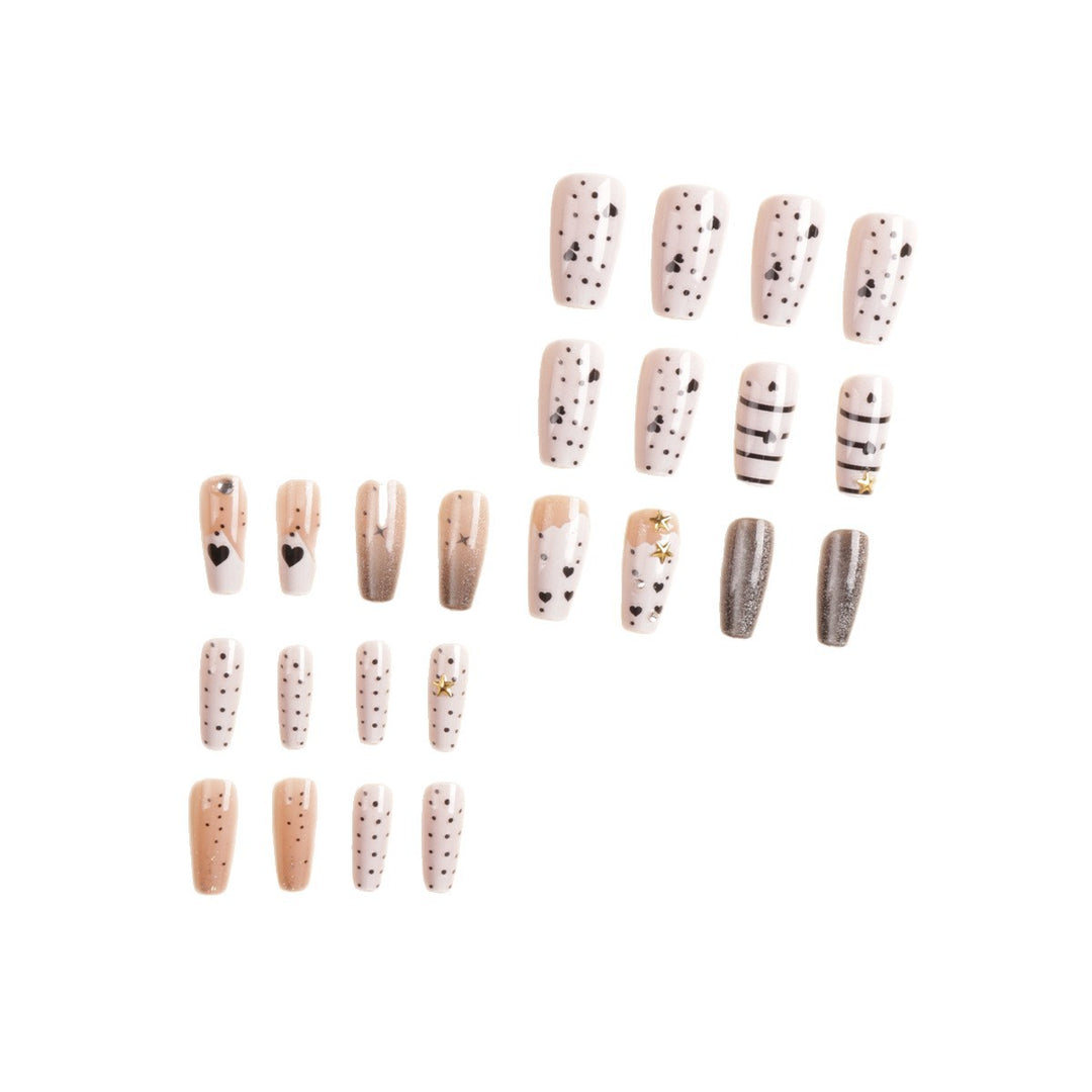 Mit Strass verziert, Press-On Nagelset Karnz