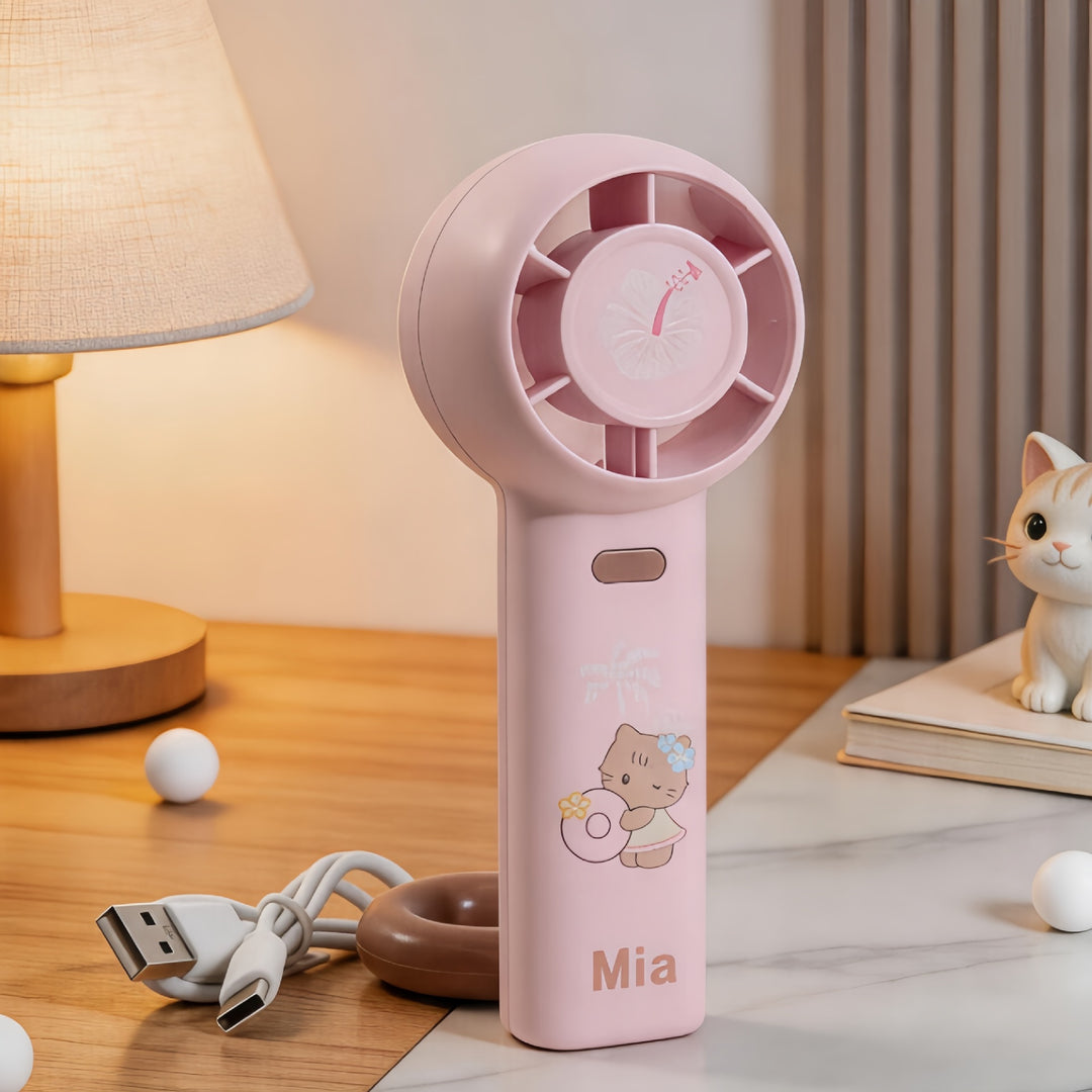 Damen Tragbarer Mini-Handventilator mit kinderfreundlichem Design Karnz