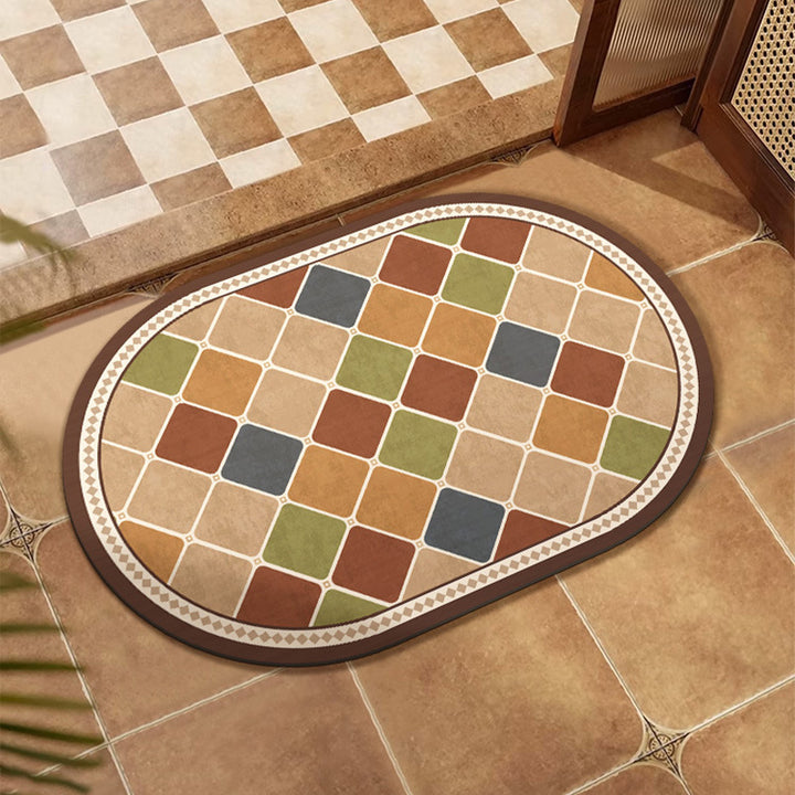 Buntes Patchwork-Design Bodenmatte Karnz