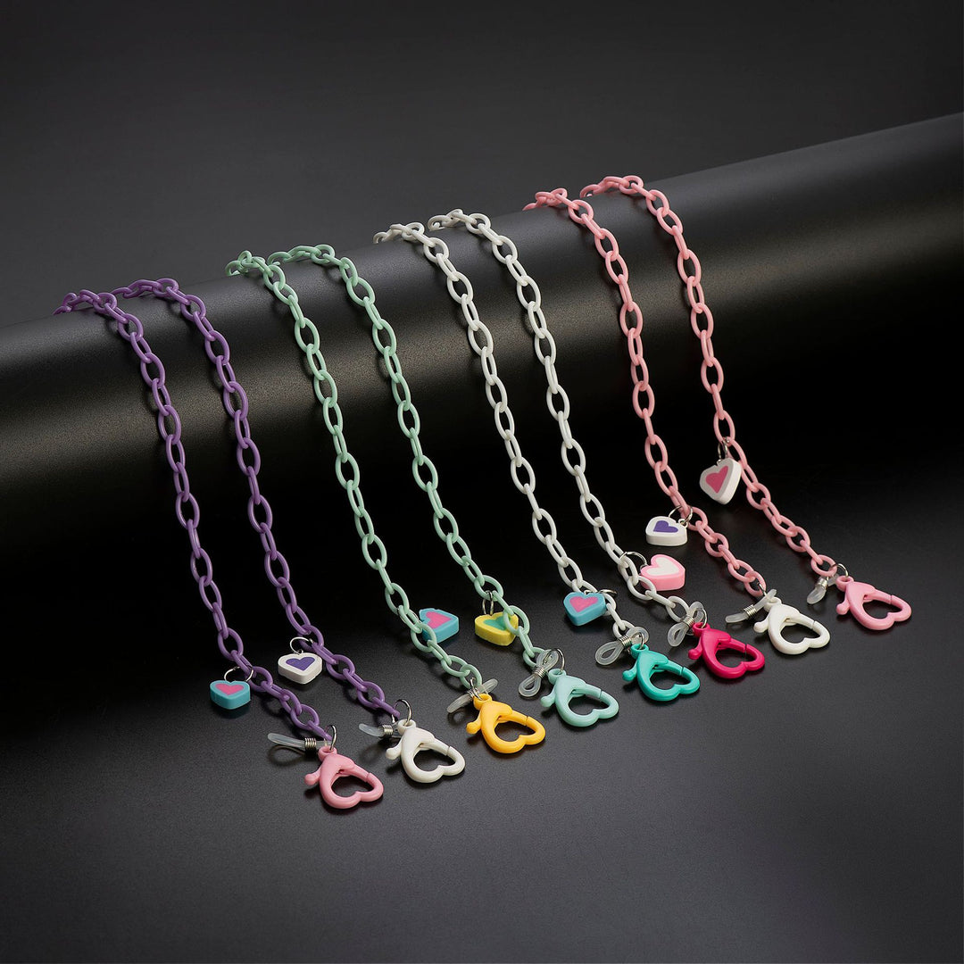 Stylische Herz-Themen Brillen Kette Karnz