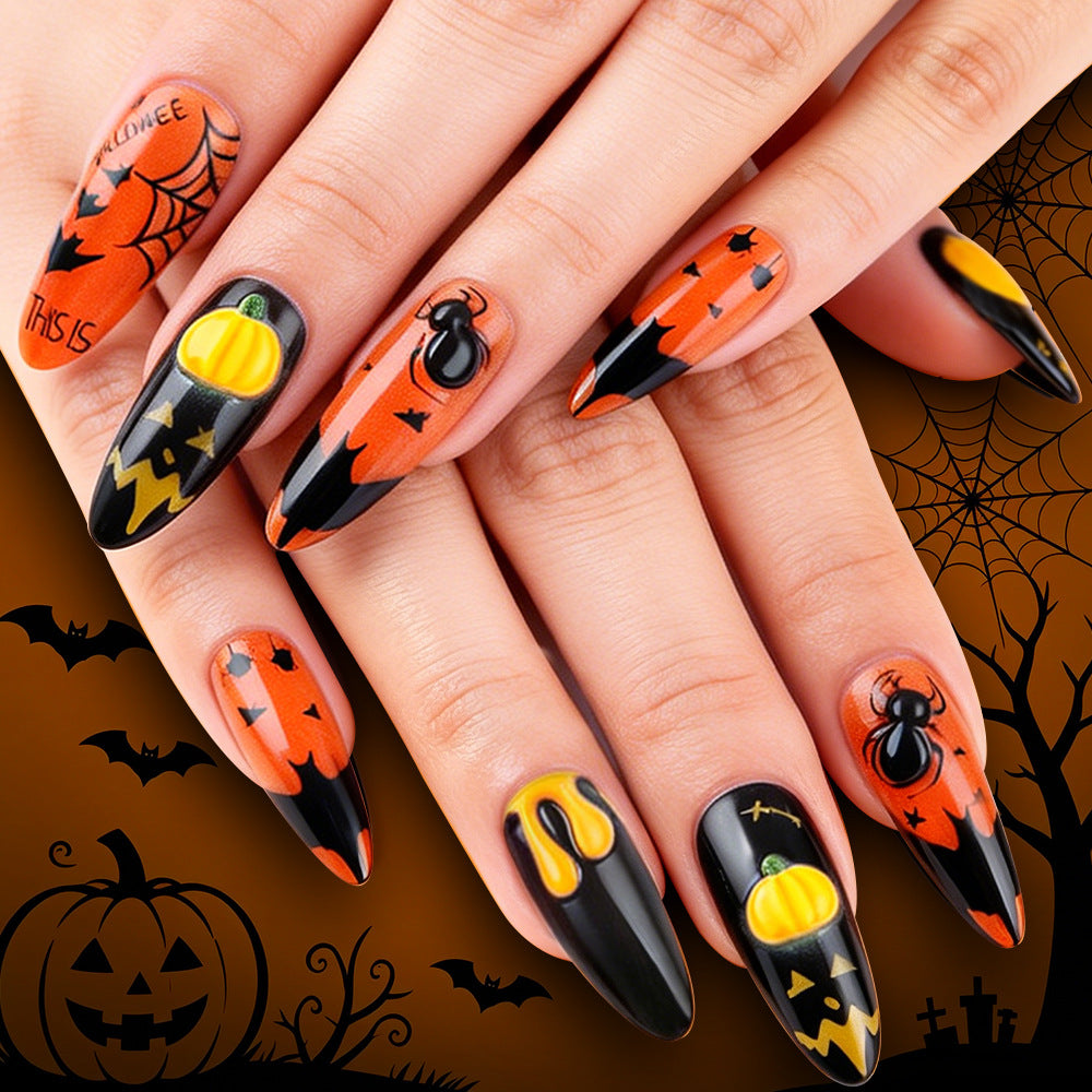 Halloween-Themen Press-On Nägel Karnz