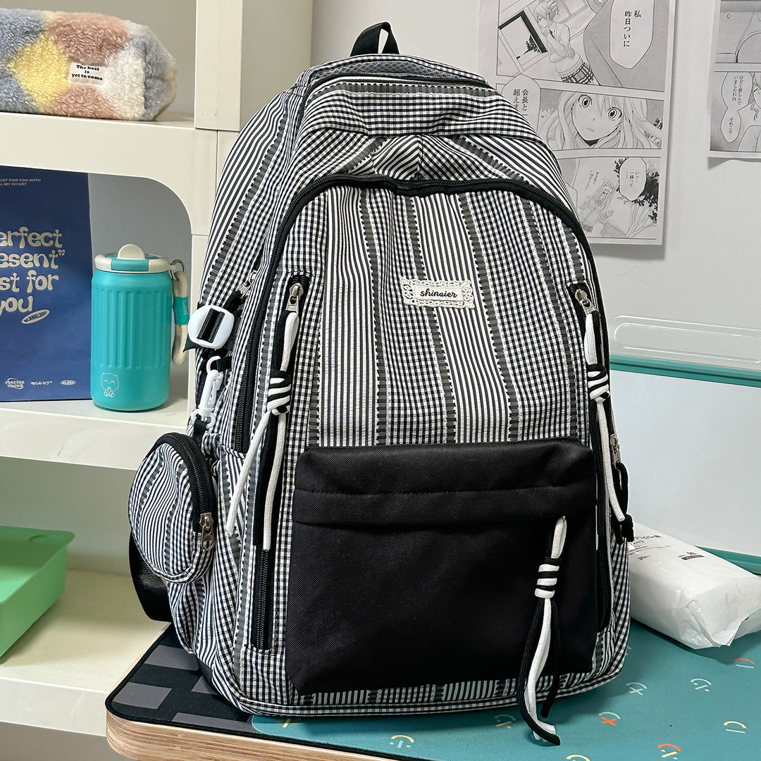 Multifunktionaler gestreifter Rucksack Karnz