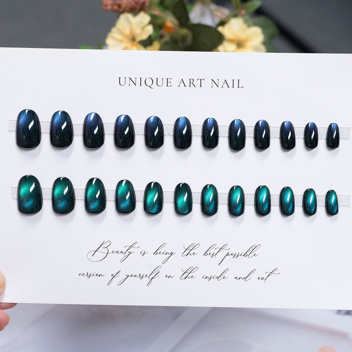Glänzendes, langanhaltendes Press-On-Nagelset