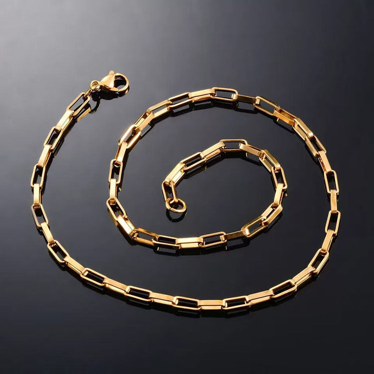 Chunky Rechteckige Gliederkette Karnz