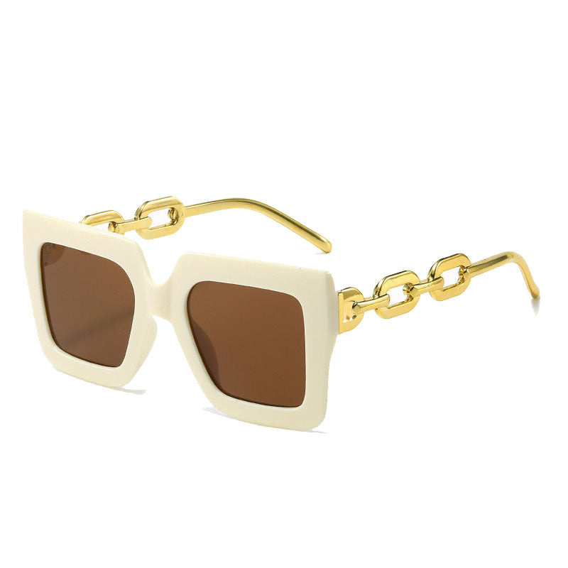 Damen Sonnenbrille mit auffälligem Kettenrahmen Karnz