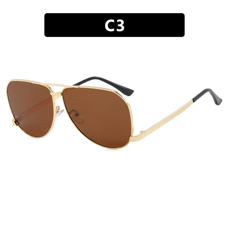 Damen Flugzeug-Sonnenbrille mit modernem Metallrahmen und polarisierten Gläsern Karnz