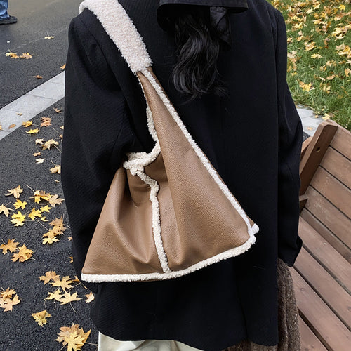 Faux-Leder Tote Bag