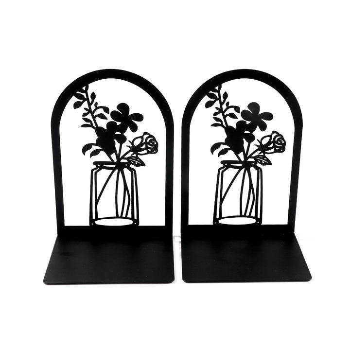 Elegante florale Metall-Buchstützen
