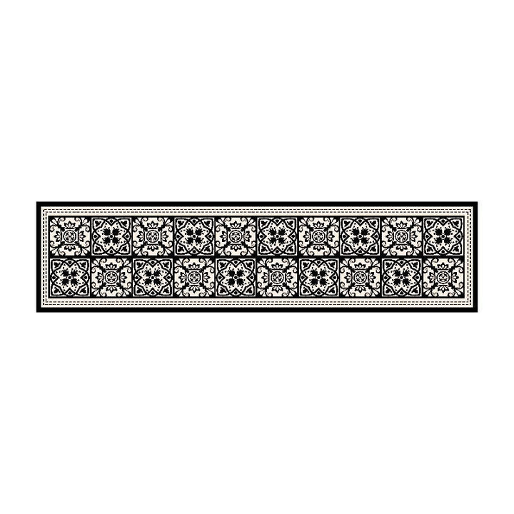 Decorative Stitched-Edge Linen-Blend Table Runner