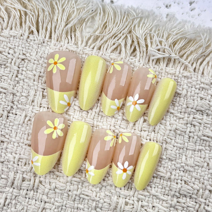 Floral Press-On Nagelkunst Set