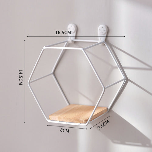 Hexagonale Wandmontage-Regal