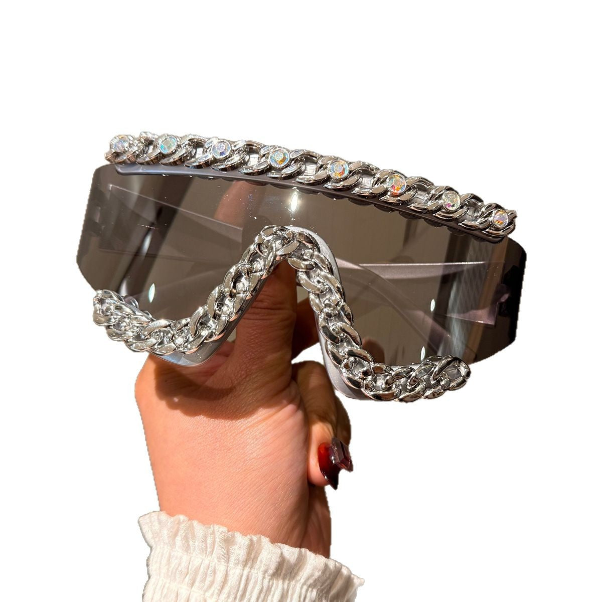 Damen Fashion-Schutzbrille mit glamourösen Kristallverzierungen Karnz