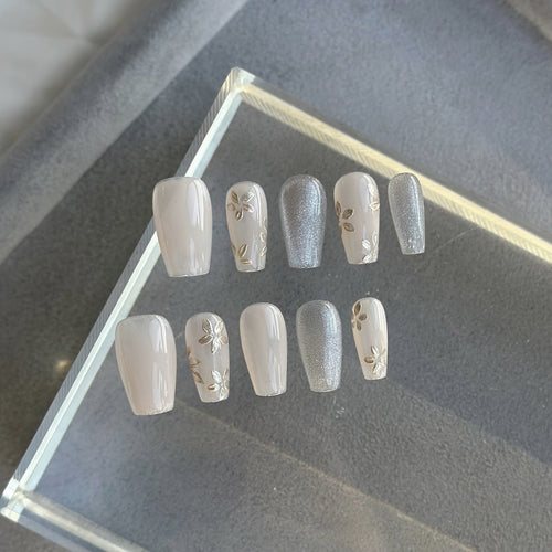 Luxe Floral Press-On Nail Art Set
