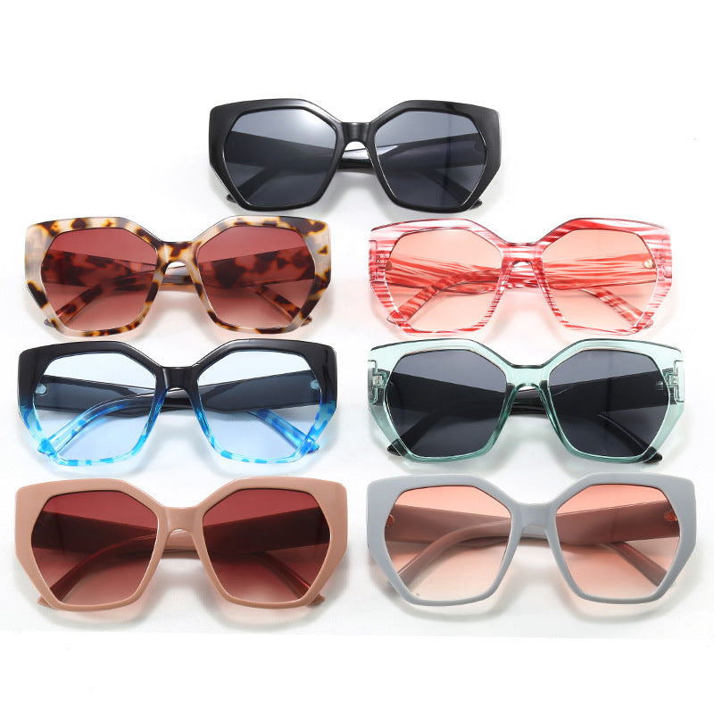Damen oversized geometrische Sonnenbrille Karnz
