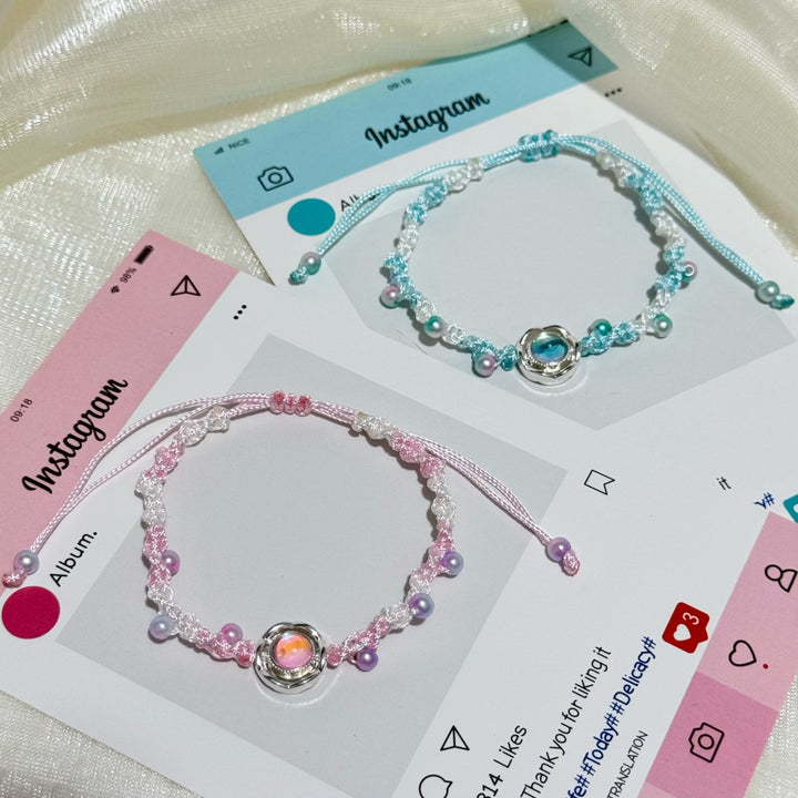Verstellbares Floral Charm Armband Karnz