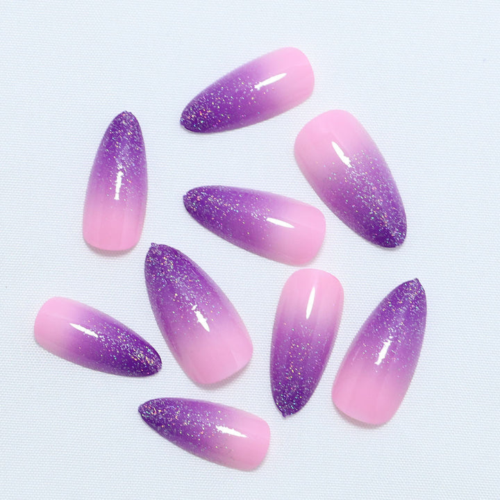 Gradient Glitter Ombre Press-On Nail Set Karnz