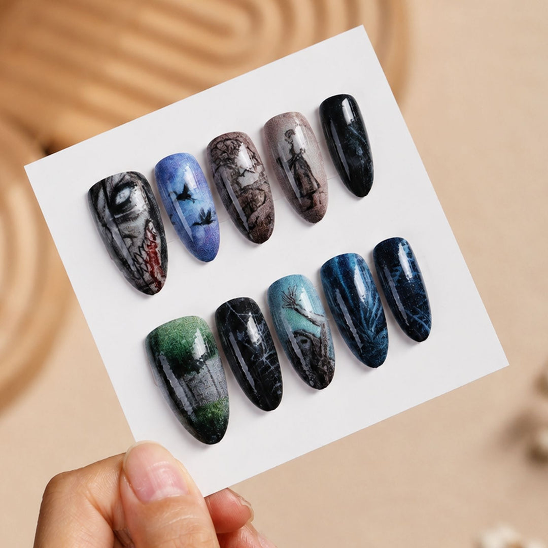 Kunstnagelset mit kreativen und fantasievollen Designs Karnz