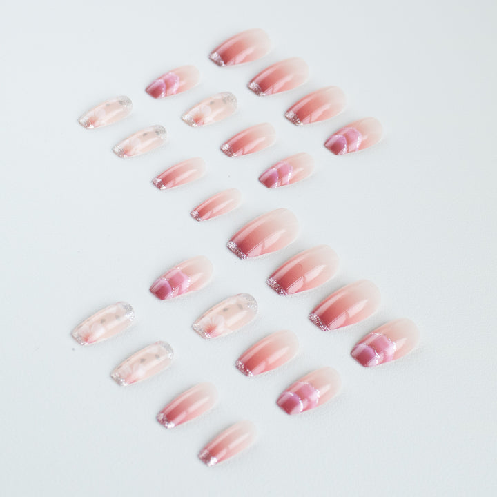 Florale Ombre Nagelkunst