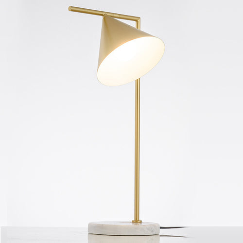 Moderne Kegel Tischlampe mit Marmorbasis