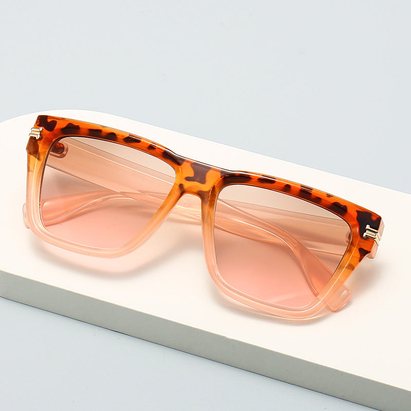 Damen Moderne Quadrat-Sonnenbrille mit exklusiven Akzenten Karnz