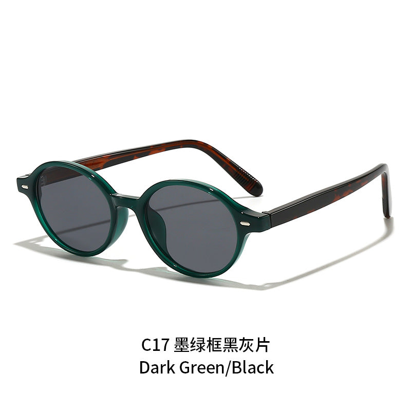 Damen stilvolle Sonnenbrille mit hochwertigem, runden Rahmen und UV-Schutz Karnz
