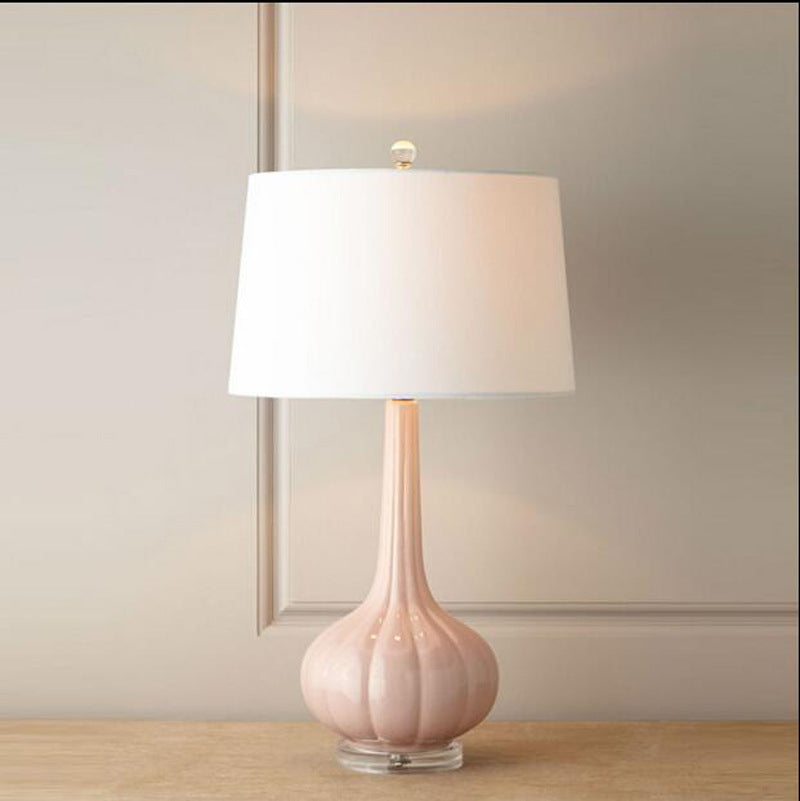 Elegante Glas Tischlampe