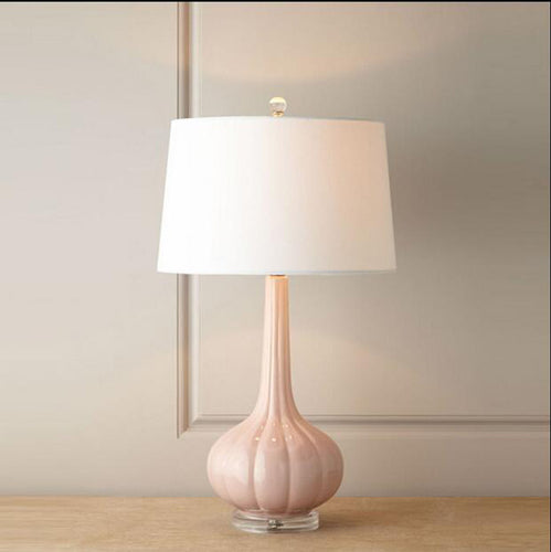 Elegante Glas Tischlampe