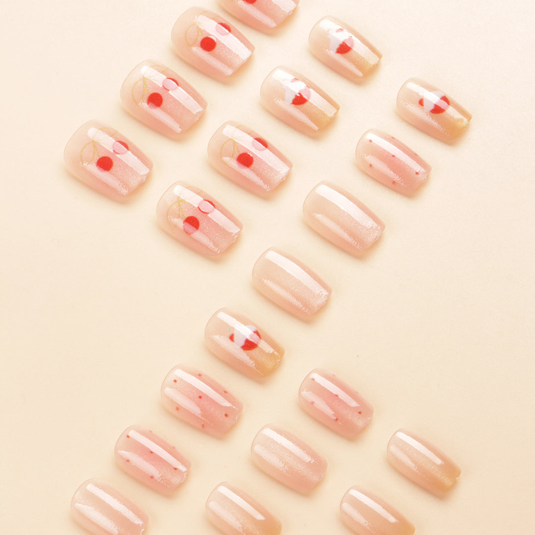 Künstlerische, von Früchten inspirierte Press-On-Nagelspitzen Karnz