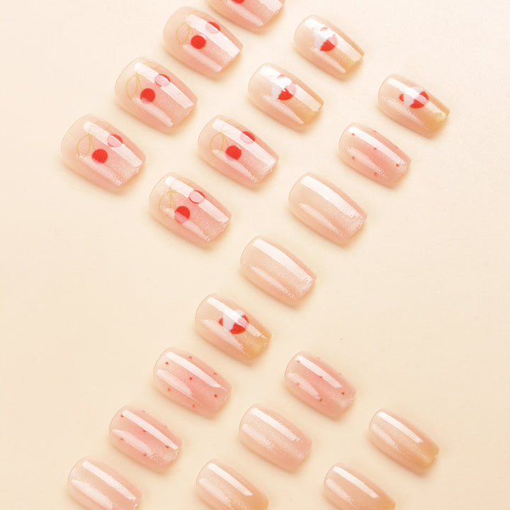 Künstlerische, von Früchten inspirierte Press-On-Nagelspitzen Karnz