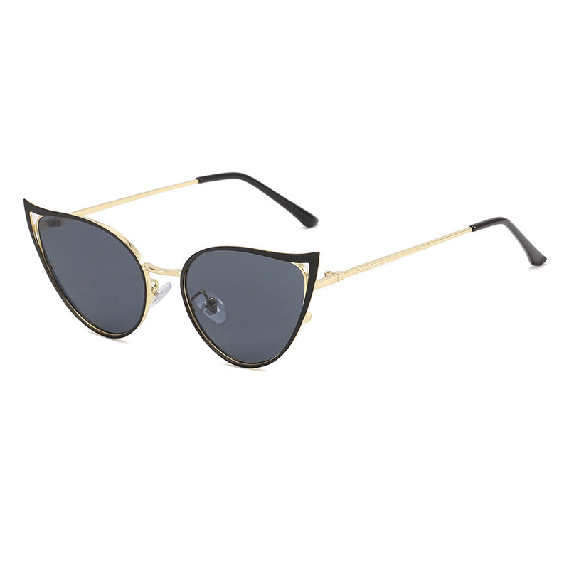 Damen Cat-Eye Sonnenbrille mit elegantem Metallrahmen und UV-Schutz Karnz