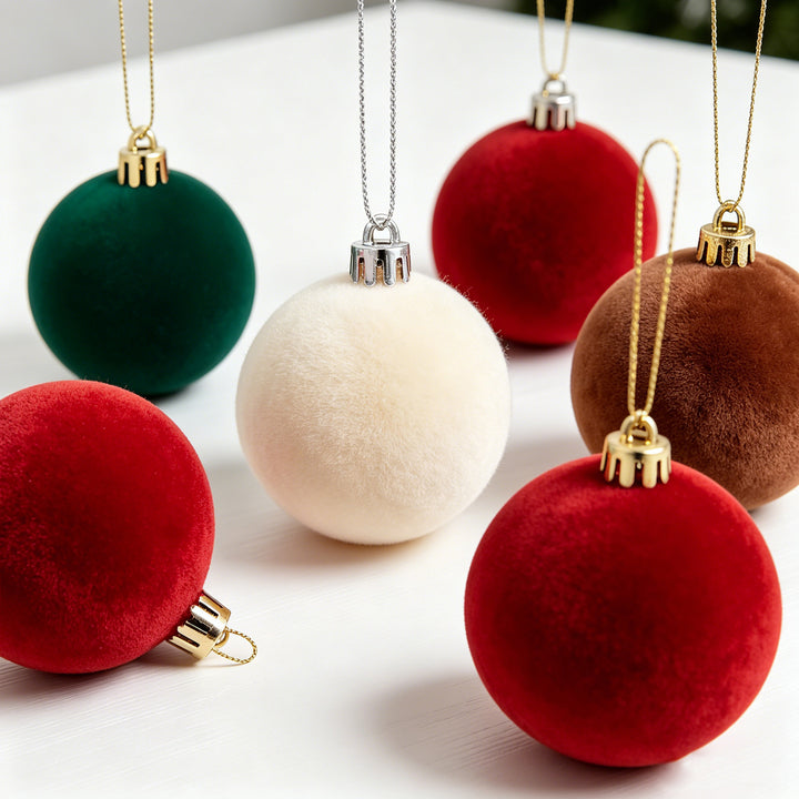 Elegante Samt Weihnachtsbaumkugel
