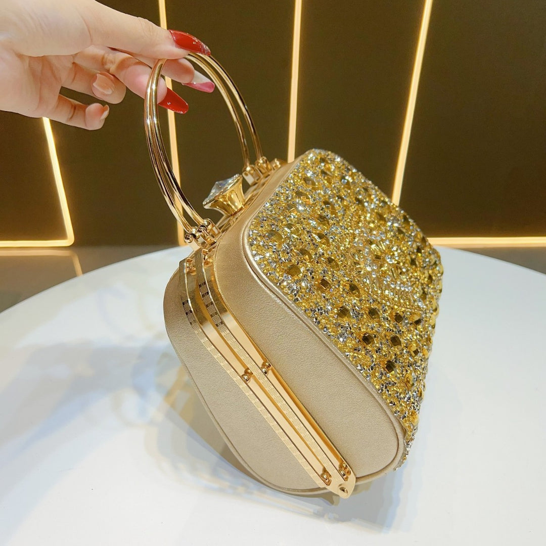 Herzförmige Kristall Abendhandtasche