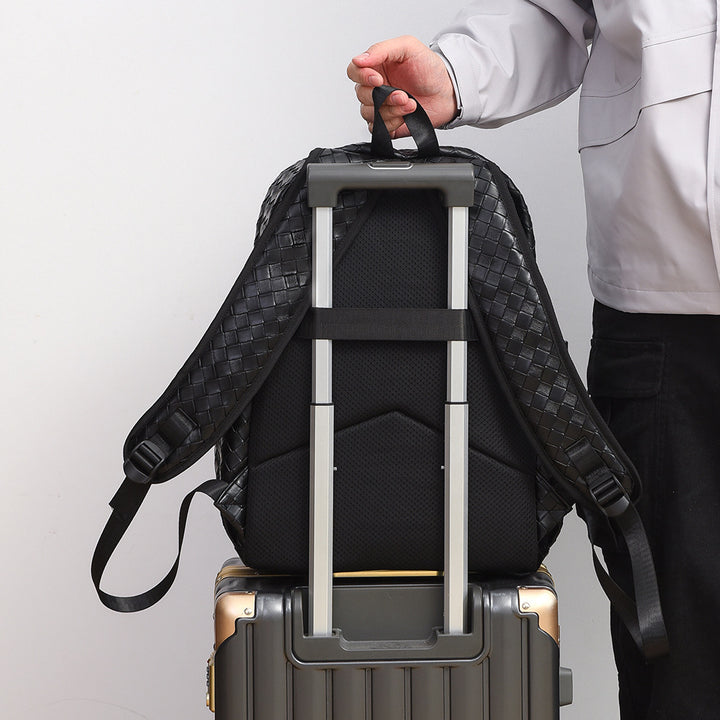 Gewebter Leder Freizeit Rucksack Karnz