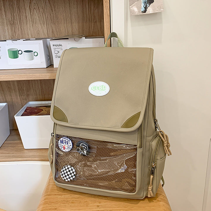 Multi-Funktions-Rucksack mit transparentem Fach