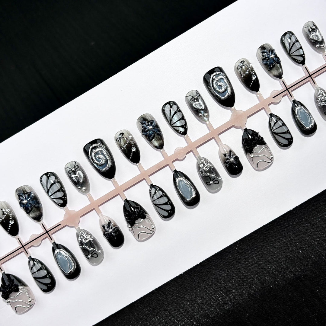 Künstlerisches gotisches Press-On-Nagelset